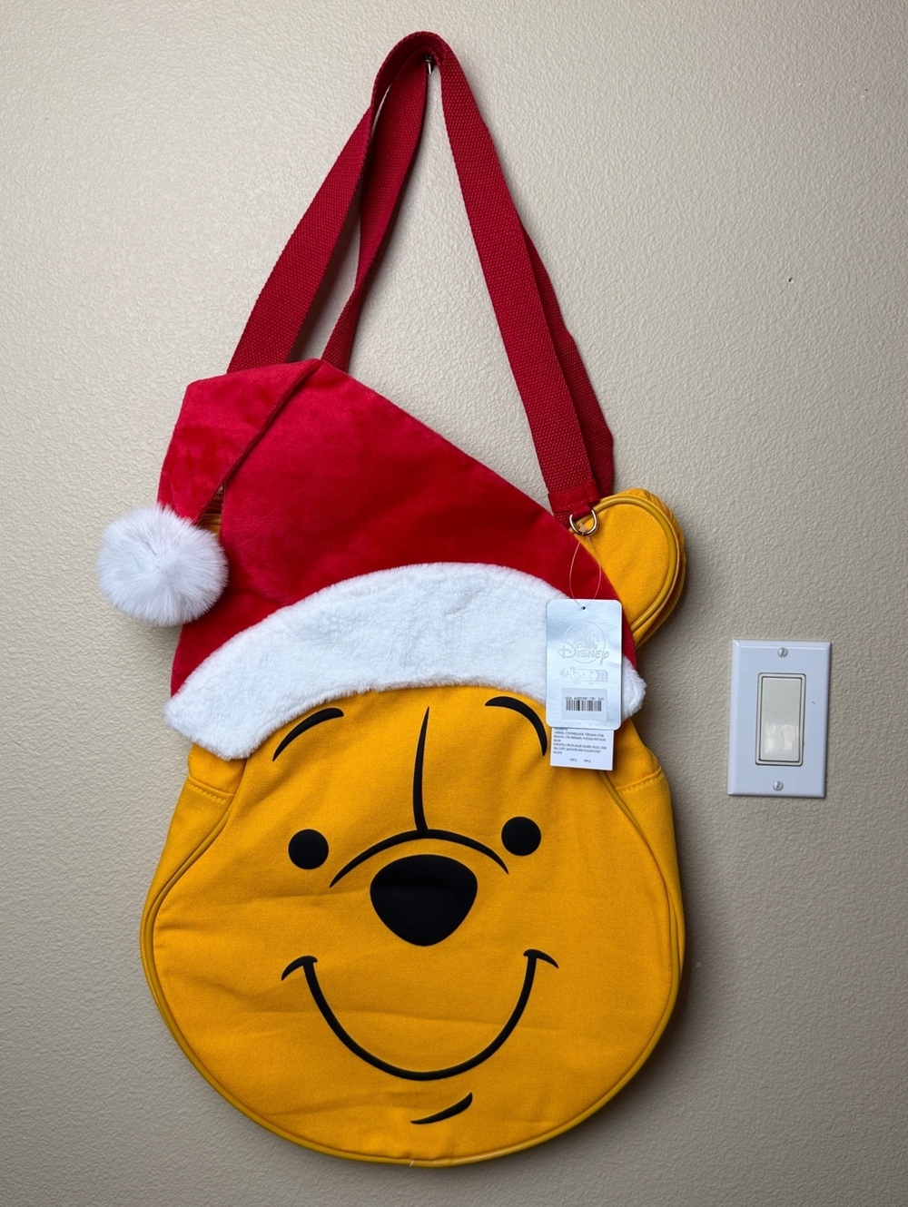 Disney Parks Santa Winnie the Pooh Big Face Tote Bag